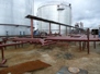 Hook-up of new oil storage tanks at CPF
